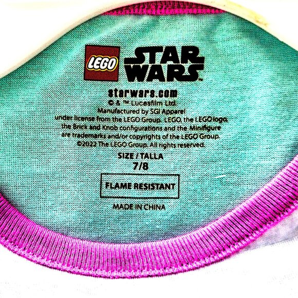 LEGO ~ Star Wars ~ Disney ~ Baby Yoda Nightgown ~ Sleep Shirt Girl's Sz 7-8 NWT - Picture 3 of 9